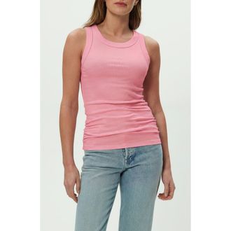 Michael Stars Halley Side Ruched Tank in Dragon Fruit at Nordstrom, Size X-Small