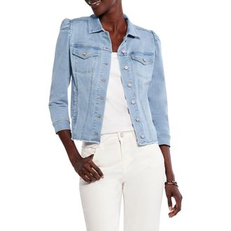 Nic+Zoe Femme Sleeve Crop Denim Jacket in Breeze at Nordstrom, Size Medium