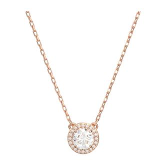 Swarovski Damesketting Angelic Hanger Rondgeslepen Pave Wit Ros&eacute;goud Legeringslaag UNA 5636272 - Dames - Kettingen - Roze - ONE Size - Accessoires