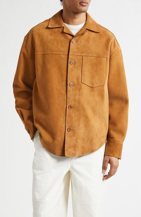 Ami Suede Overshirt in Caramel at Nordstrom, Size X-Large