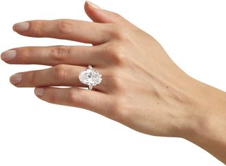 Verde 4ct IGI Certified Lab Grown Oval Cut Diamond Ring