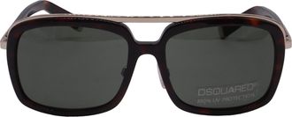 Dsquared2 DQ0026 Tortoishell Aviator Sunglasses in Brown Acetate