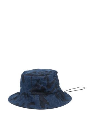 Ports V printed bucket hat - men - Cotton - One Size - Blue
