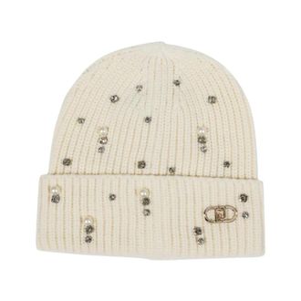 Liu Jo Rhinestone Versierde Pet voor Vrouwen - Dames - Hoeden - Beige - ONE Size - Accessoires