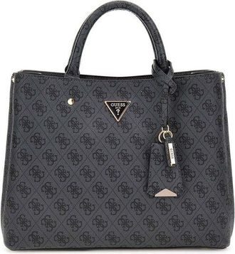 Guess Womens Satchel Coal Logo Polyurethane Satchel-bags
