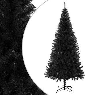 vidaXL &Aacute;rbol De Navidad Artificial Con Soporte Pvc Negro 210 Cm Vidaxl
