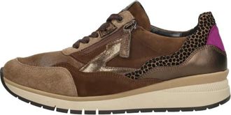 Gabor Veterschoenen Laag - Dames - Sneakers - Bruin - 39 EU - Leer - Schoenen