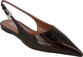 PARIS TEXAS Jessica Leather Slingback Flat
