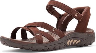 Skechers Reggae - Natural Poise Hands Free Slip-Ins Womens Sandals Chocolate : 8.5 B - Medium, Suede