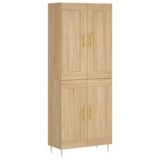 Berkfield Home Highboard Sonoma Oak 69.5x34x180 cm Engineered Wood in Light Brown