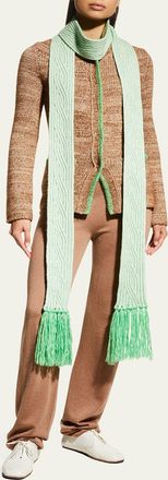 Giorgio Armani Fringe Cashmere-Silk Scarf