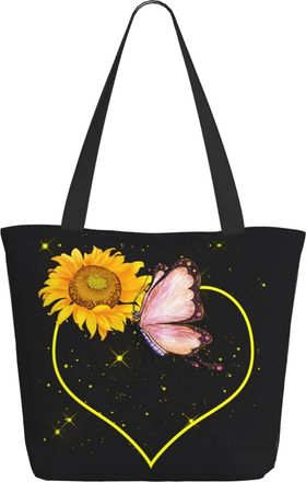 AOOEDM Flower Butterfly And Love Ladies Shopping Bag 13x11x7in.The Perfect ValentineS Day Gift.It Is The Best ValentineS Day Gift For Mom, Daughter, Wife,Etc