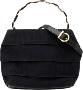 Ferragamo Pre-owned Handbags, female, Blue, Size: ONE SIZE Pre-owned Nylon Handbag