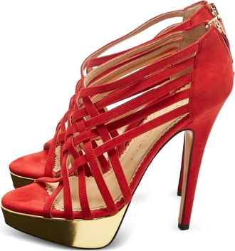 Charlotte Olympia Sandali con suola rialzata - Rosso