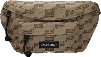 Balenciaga Herrens Rucks&auml;cke und Taschen Stoff Beige/Ebenholz