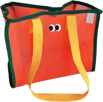 Generic Beach Bag Tote Mesh - 13.7 * 9.8 * 5.9in Polyester Large Mesh Tote Bag | Sand-Proof Quick-Dry Beach Organizer With Pockets For Towels Toys | Beachh To