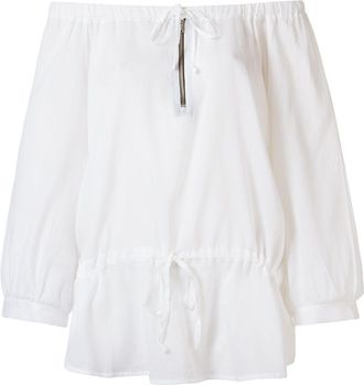 Amir Slama off-shoulder long-sleeve blouse - women - Cotton - G - White