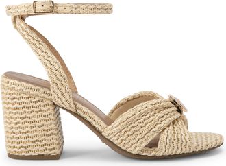 Kurt Geiger Womens Muna Sandals - Beige Fabric - Size UK 6