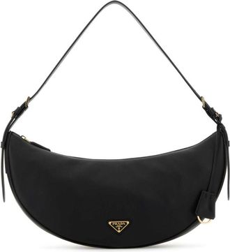 Prada Black Large Demi-lune Shoulder Bag