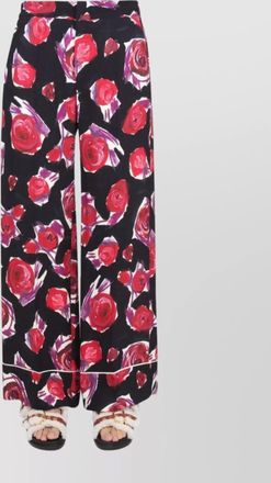Marni floral-print wide-leg trousers