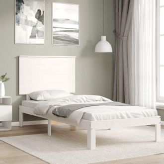 vidaXL Bed Frame without Mattress White 90x200 cm Solid Wood Pine vidaXL