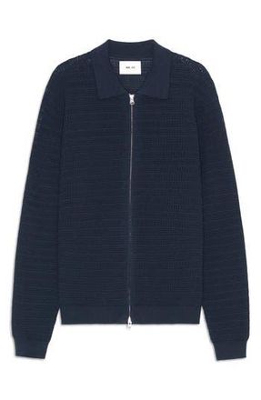 Nn.07 Gustav 60016 Zip Cardigan in Navy Blue at Nordstrom Rack, Size Medium