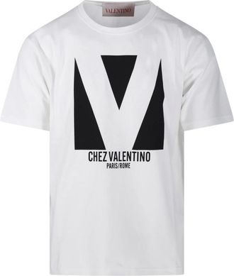 Valentino T-Shirts, male, White, L, Stylish Ivory T-Shirt for Men