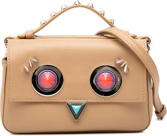 Fendi Pre-owned Fendi Micro Leather Hypnoteyes Double Baguette Satchel 8M0371