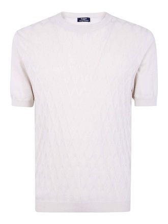 Barba Embroidered Fancy Round Neck Sweater