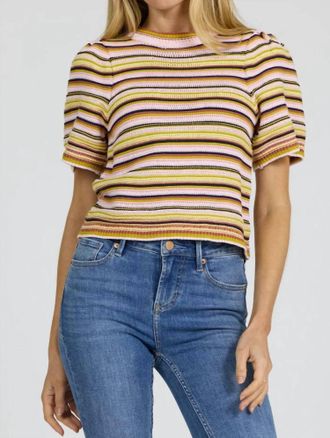 Dear John Denim Simone Sweater In Peachy Yellow Stripes