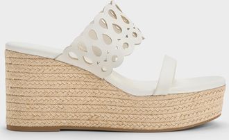 Charles & Keith Cut-Out Espadrille Wedges