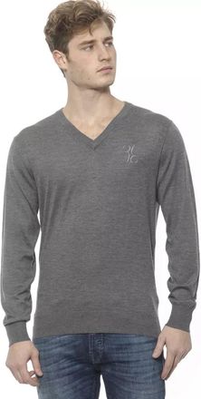 Billionaire Italian Couture Embroidered V-neck Cashmere Sweater