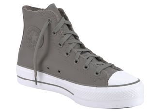 Converse Sneaker CONVERSE CHUCK TAYLOR ALL STAR LIFT PLATFORM, Damen, Gr. 37,5, weiss (stone, wei&szlig;), Synthetik, Schuhe Sneaker, gef&uuml;ttert