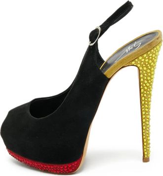 Giuseppe Zanotti Sandali con tacco giallo - Nero