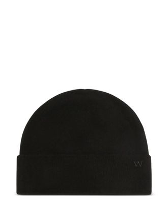 Max Mara logo beanie - women - Fabric - One Size - Black