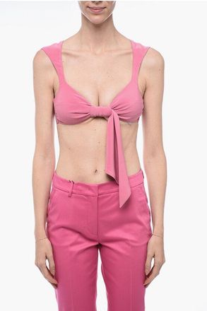 The Attico STACY Cropped Top with Bow Detail size 38