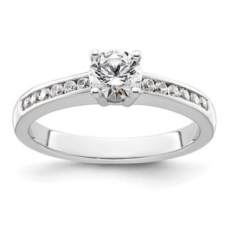 Diamond2Deal 14k White Gold Lab Grown Diamond Wedding Band Ring 0.68Ct Clarity- VS Color- G-H