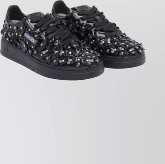 Autry floral embellished low top sneakers