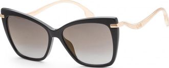 Jimmy Choo London Womens SELBYGS-0807-FQ SELBYGS 57 0807 FQ Selby Sunglasses - Black - One Size