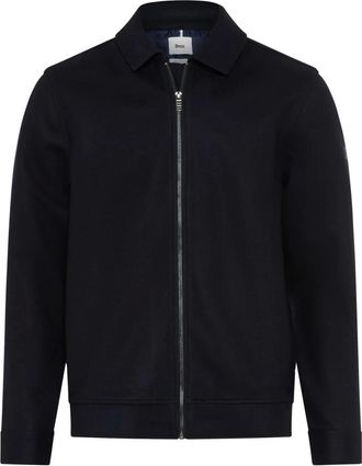 Brax Brax - Style Santiago Overshirt - Heren - Sweatshirts & Hoodies - Blauw - Maat: L Wol