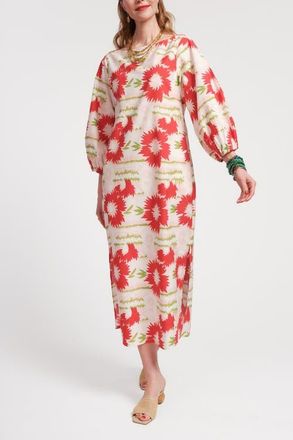 Frances Valentine Minnow Maxi Dress Dahlia Burst in Pink/red Multi at Nordstrom, Size X-Small