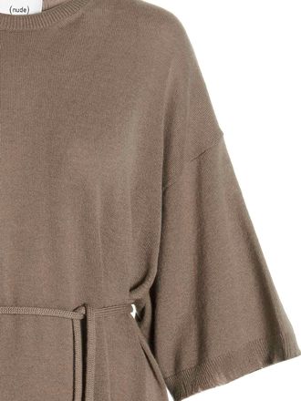 Nude Virgin Wool Long Womens Dress