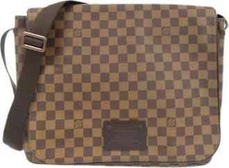 Louis Vuitton Pre-owned Cross Body Bags, male, Brown, Size: ONE SIZE Pre-owned Brooklyn Damier Shoulder Bag