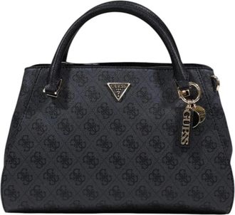 Guess Gedrukte Handtas met Schouderband en Ritssluiting - Dames - Handtassen - Grijs - ONE Size - Tassen