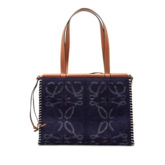 Loewe Pre-owned Tote Bags, female, Blue, Size: ONE SIZE Pre-owned Wool Tote
