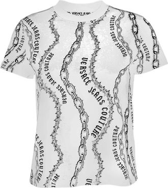 Versace Jeans Couture T-shirts en Polos - Dames - T-shirts - Wit - 2XS - Tops