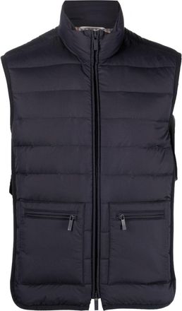 Thom Browne down-feather padded gilet - men - Feather Down/Polyester/Polyester - 1 - Blue