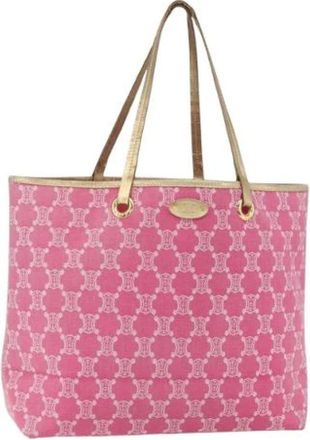 Celine Pre-owned Tote Bags, female, Pink, Size: ONE SIZE Pre-owned Canvas Tote Bag