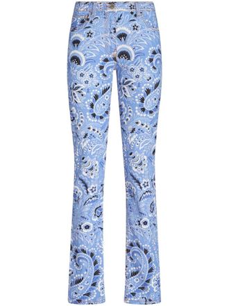 Etro gedruckte Denim -Jeans