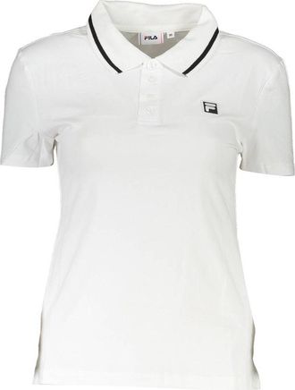 Fila Womens Classic Fit Polo Shirt - White Cotton - Size X-Small